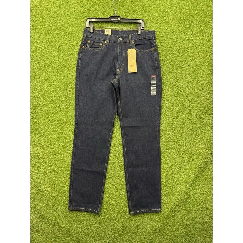 Levis 550 Jeans Mens 33x34 Dark Wash Denim Button Fly Straight Leg NWT